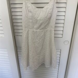 Hello Molly White Eyelet Mini Dress